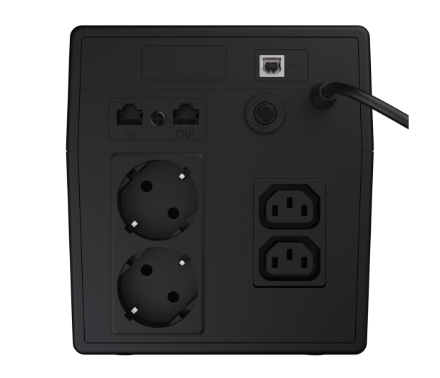 Green Cell UPS (1000VA/600W, 2xIEC, 2x Schuko, AVR, LCD) - 546064 - zdjęcie 2